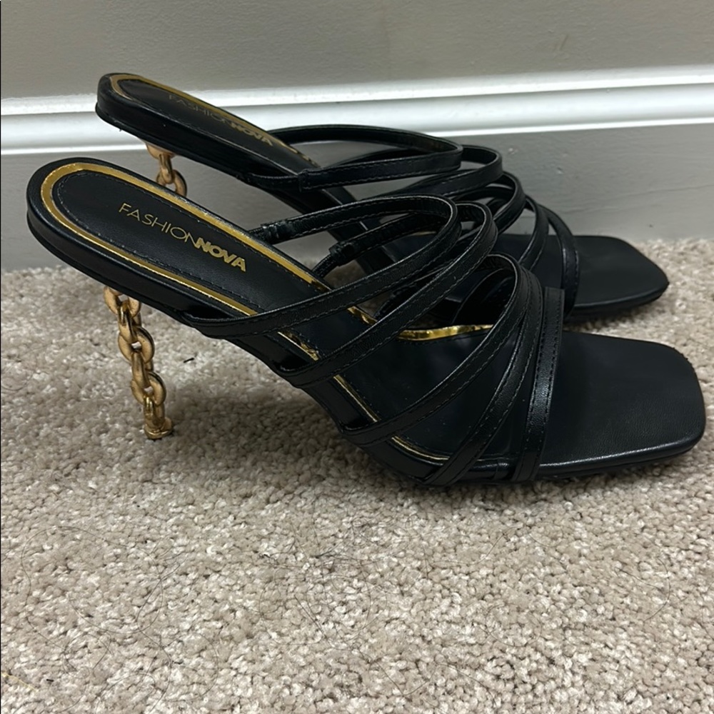 Black Heeled Sandals